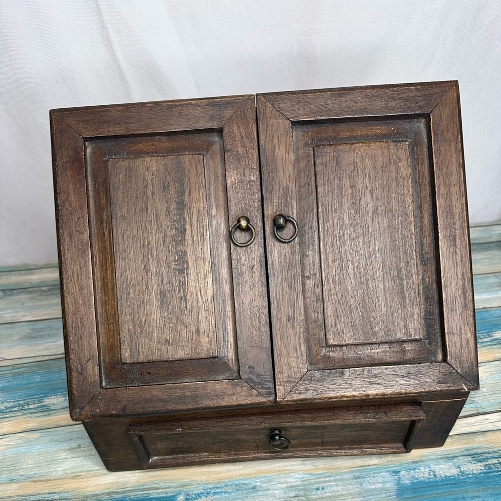 Vintage Pottery Barn topdesk wooden Cabinet with Drawer